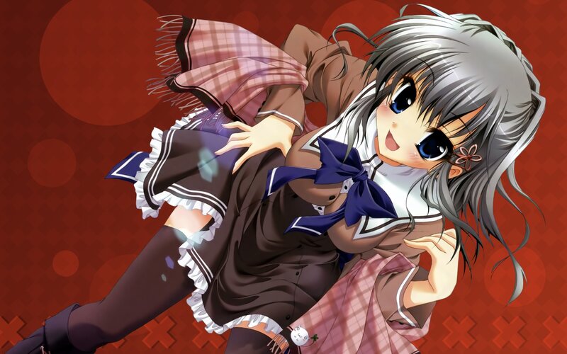 anime girl in school uniform