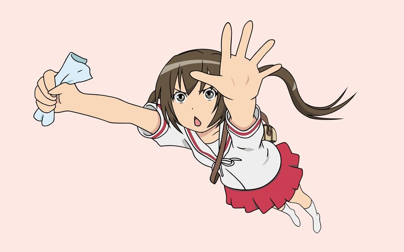 anime girl in school uniform