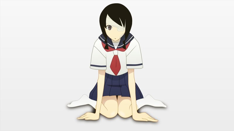 anime girl in school uniform