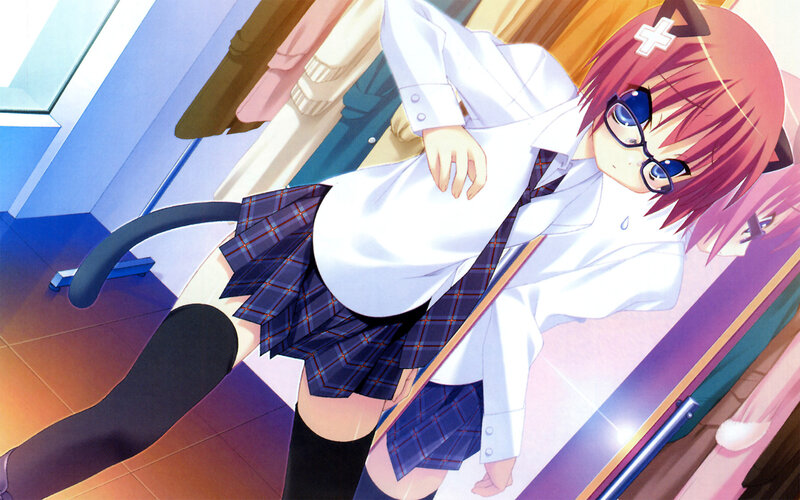 anime girl in school uniform