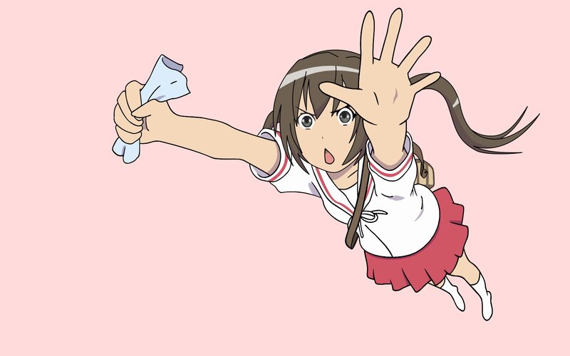 anime girl in school uniform