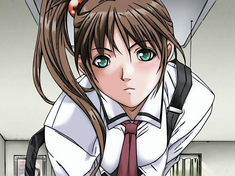 anime girl in school uniform