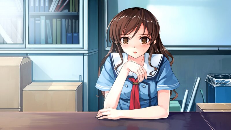 anime girl in school uniform