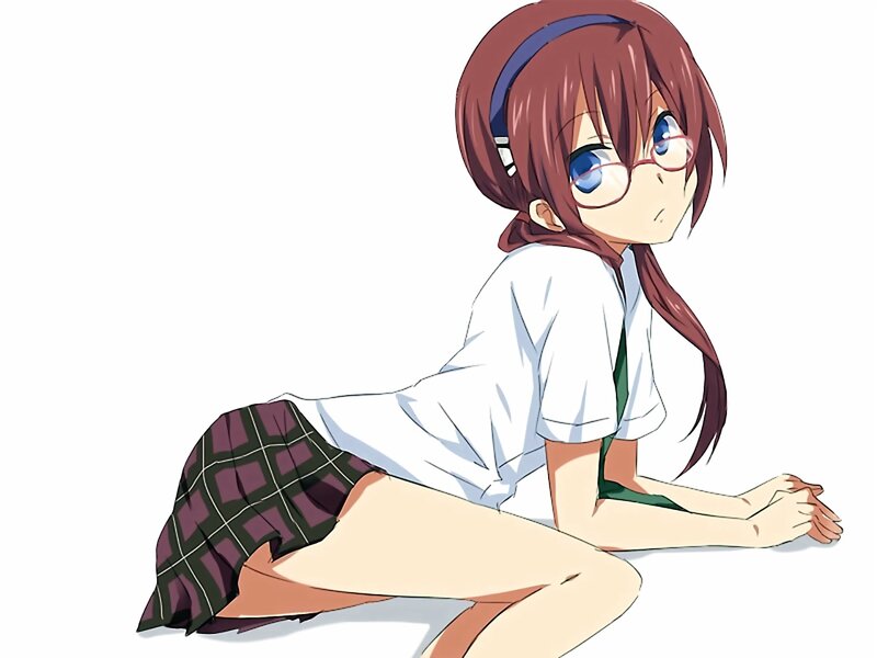anime girl in school uniform