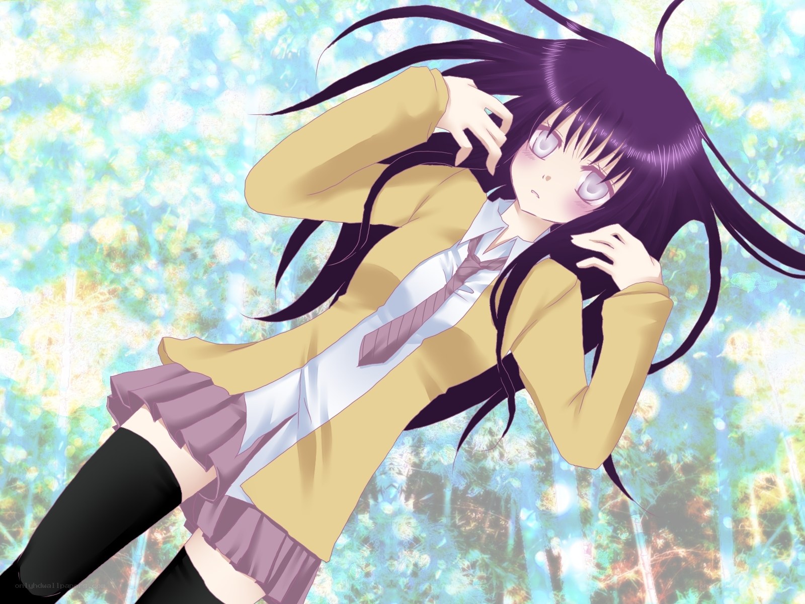 anime girl in school uniform