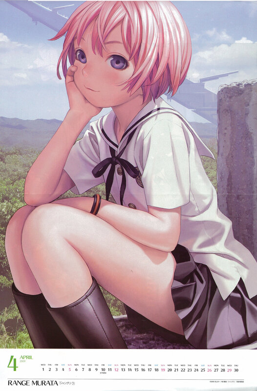 Anime girl in school uniform
