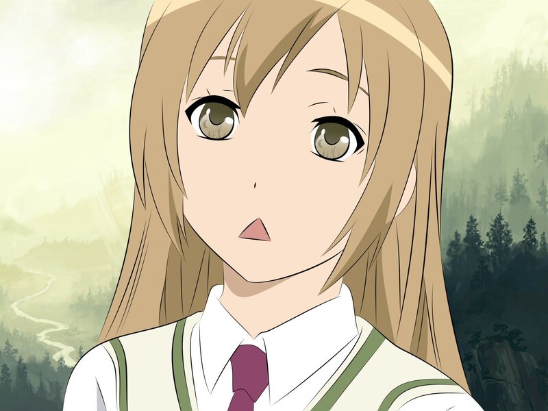 anime girl in school uniform