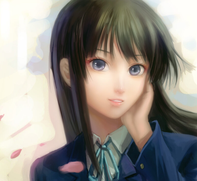 anime girl in school uniform