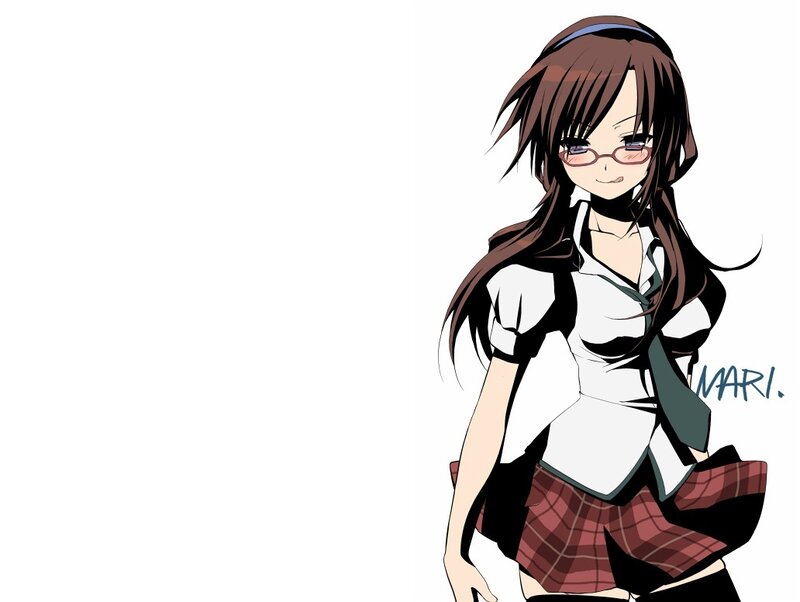 anime girl in school uniform