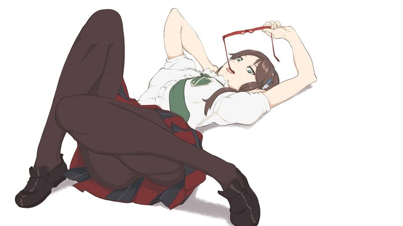 anime girl in school uniform