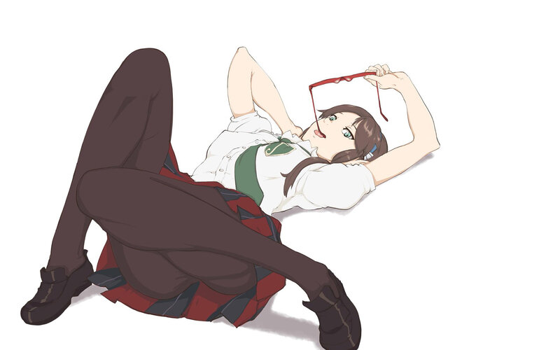 anime girl in school uniform