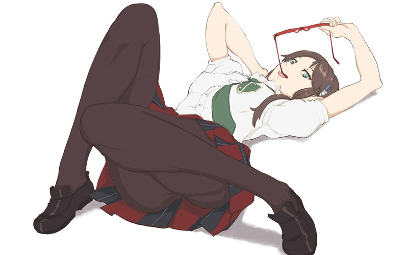anime girl in school uniform