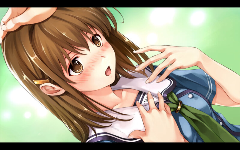 anime girl in school uniform