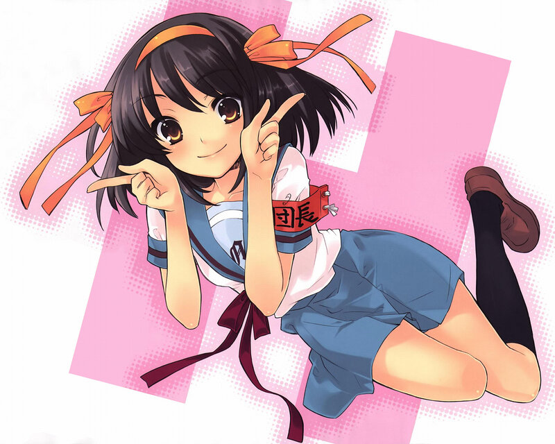 anime girl in school uniform