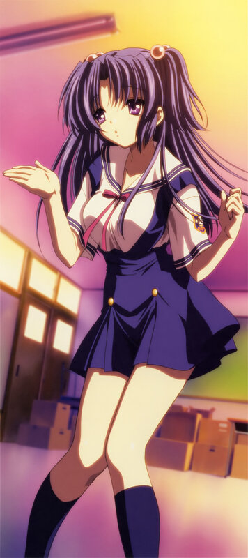 anime girl in school uniform