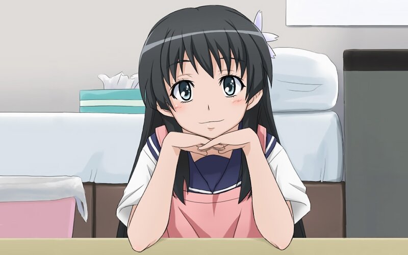 anime girl in school uniform