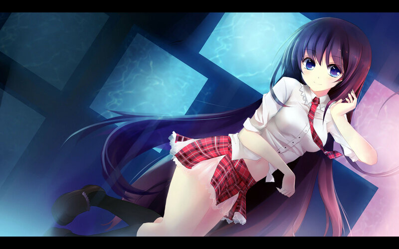 anime girl in school uniform