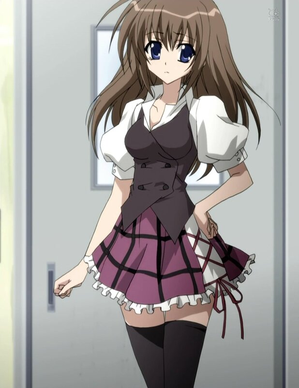 anime girl in school uniform