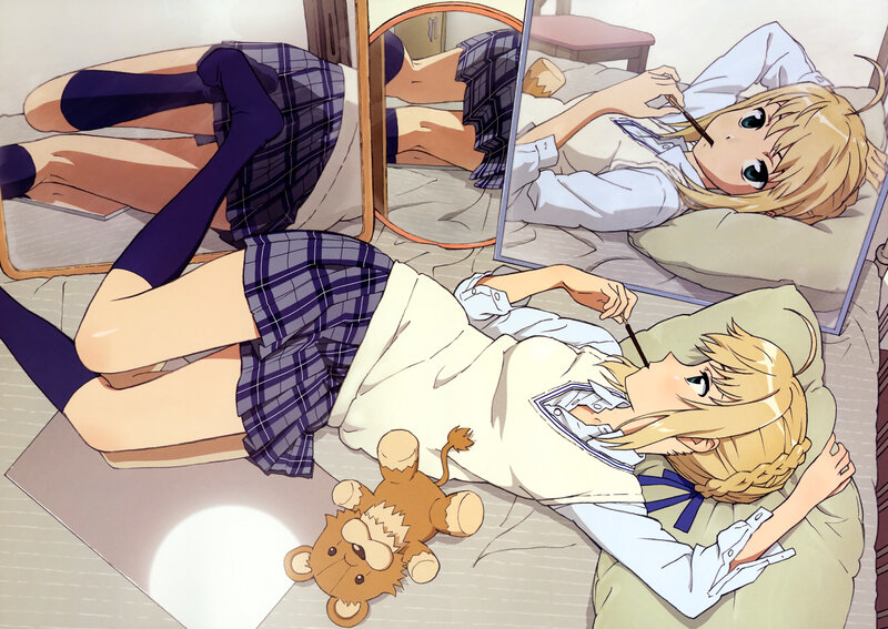 anime girl in school uniform