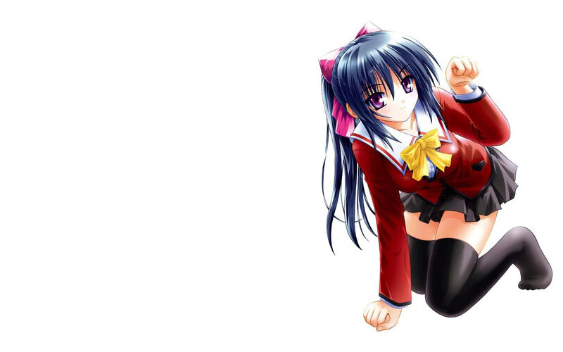 anime girl in school uniform