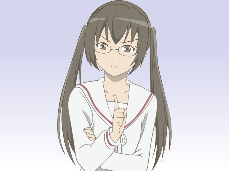 anime girl in school uniform