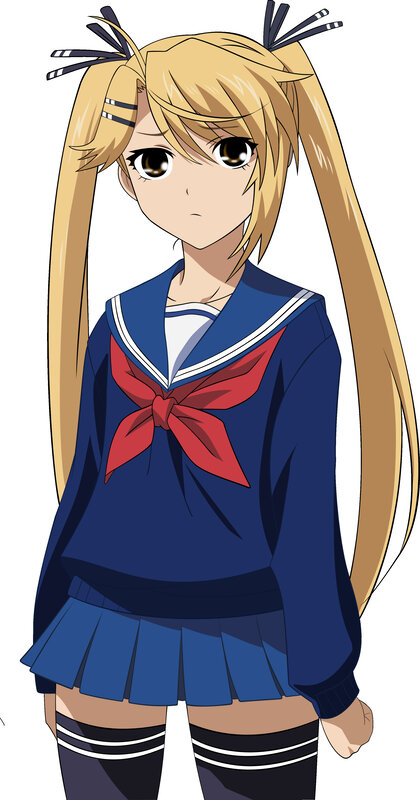 anime girl in school uniform