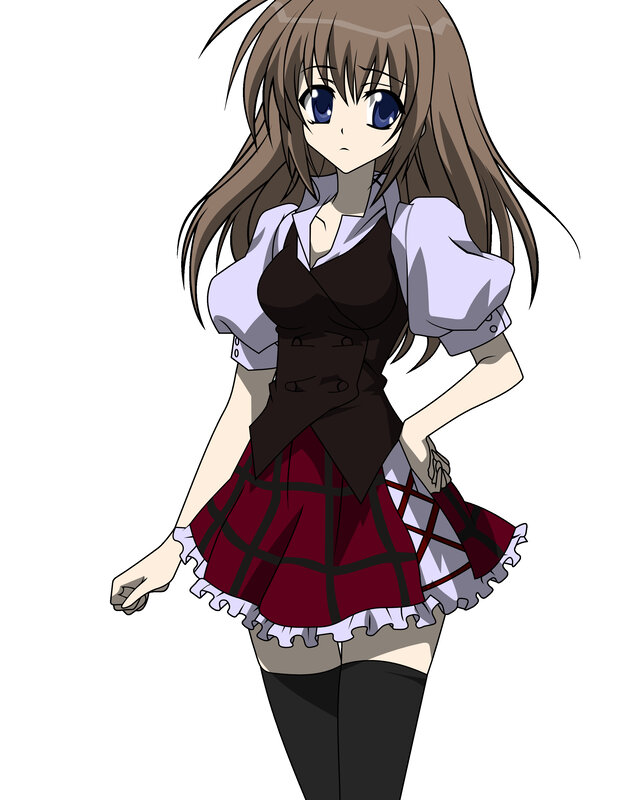 anime girl in school uniform
