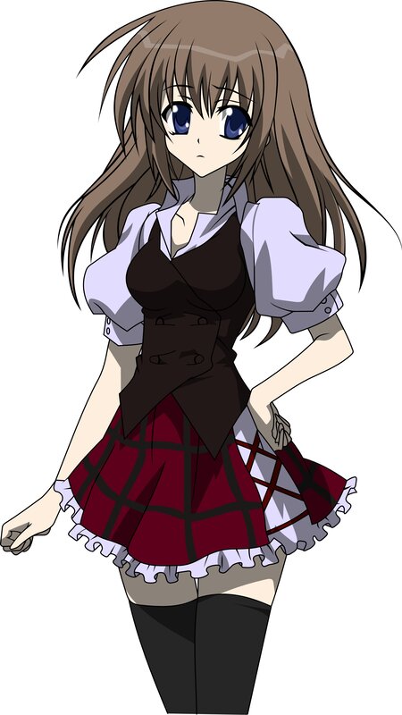 anime girl in school uniform