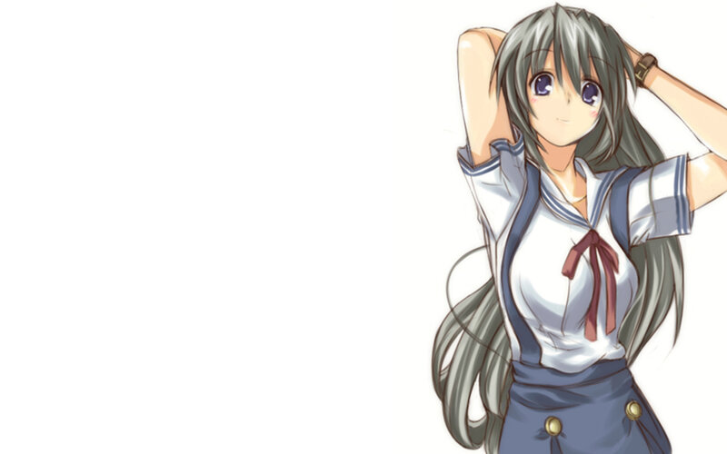 anime girl in school uniform