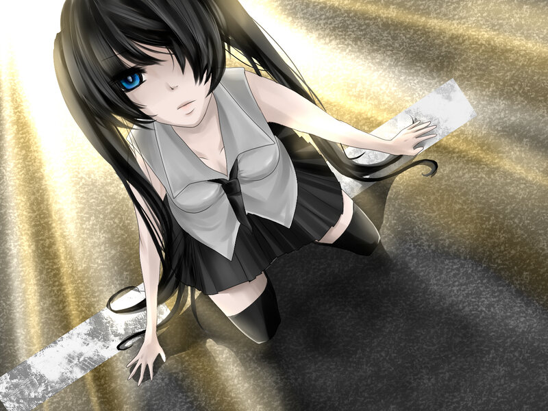 anime girl in school uniform