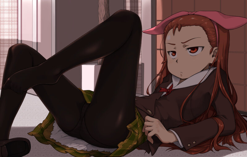 anime girl in school uniform