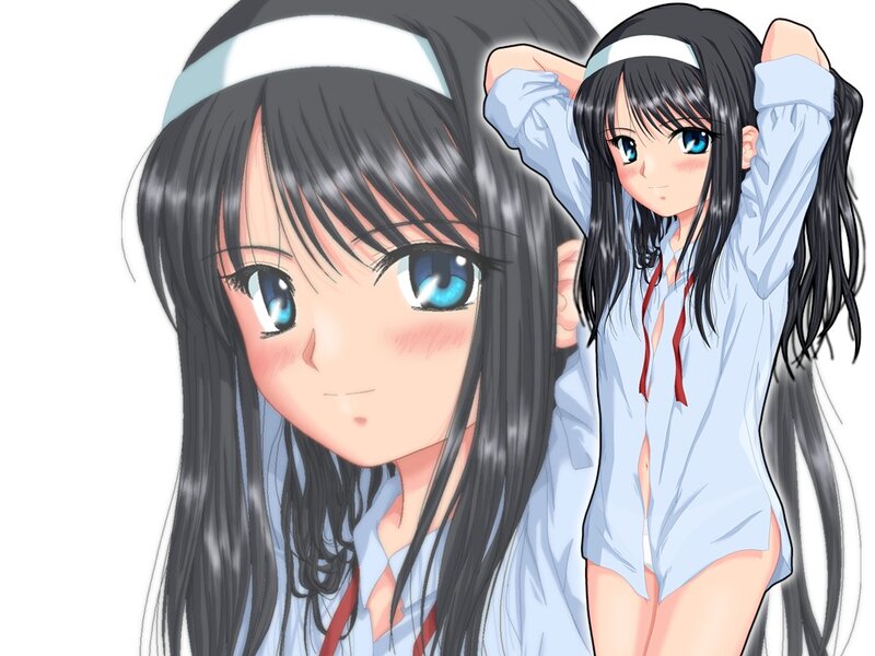 anime girl in school uniform
