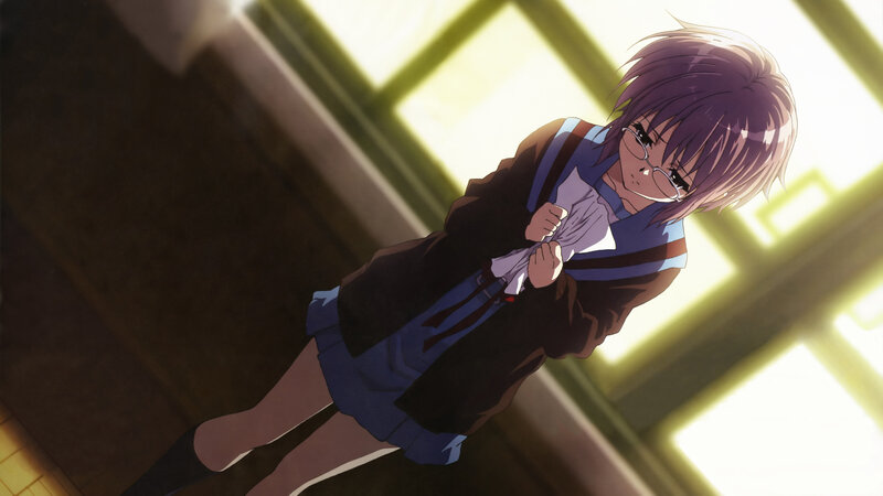 anime girl in school uniform