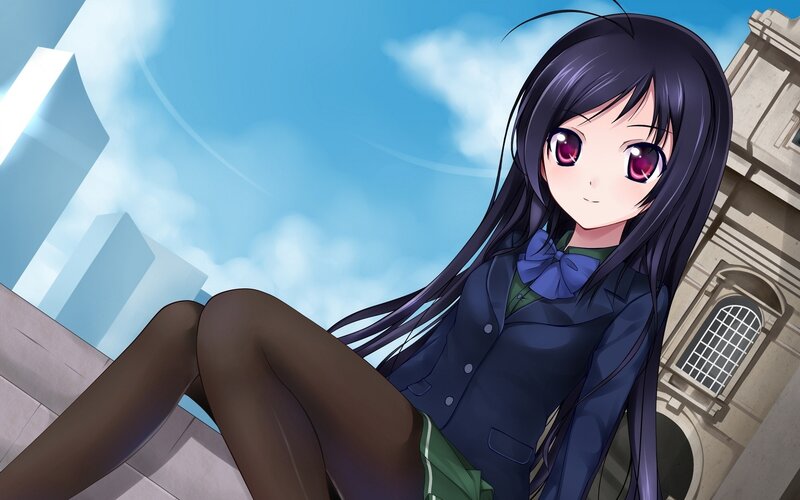 anime girl in school uniform