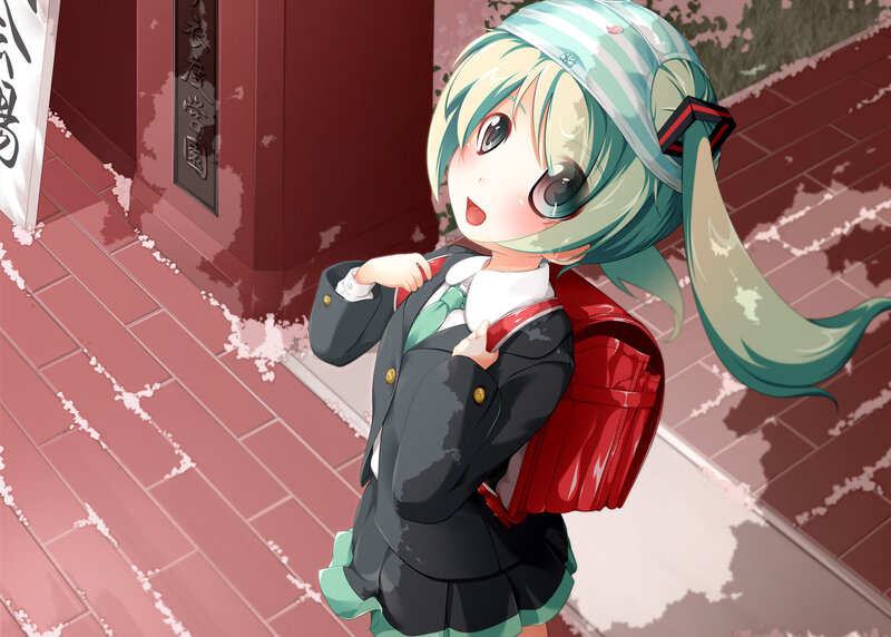 anime girl in school uniform