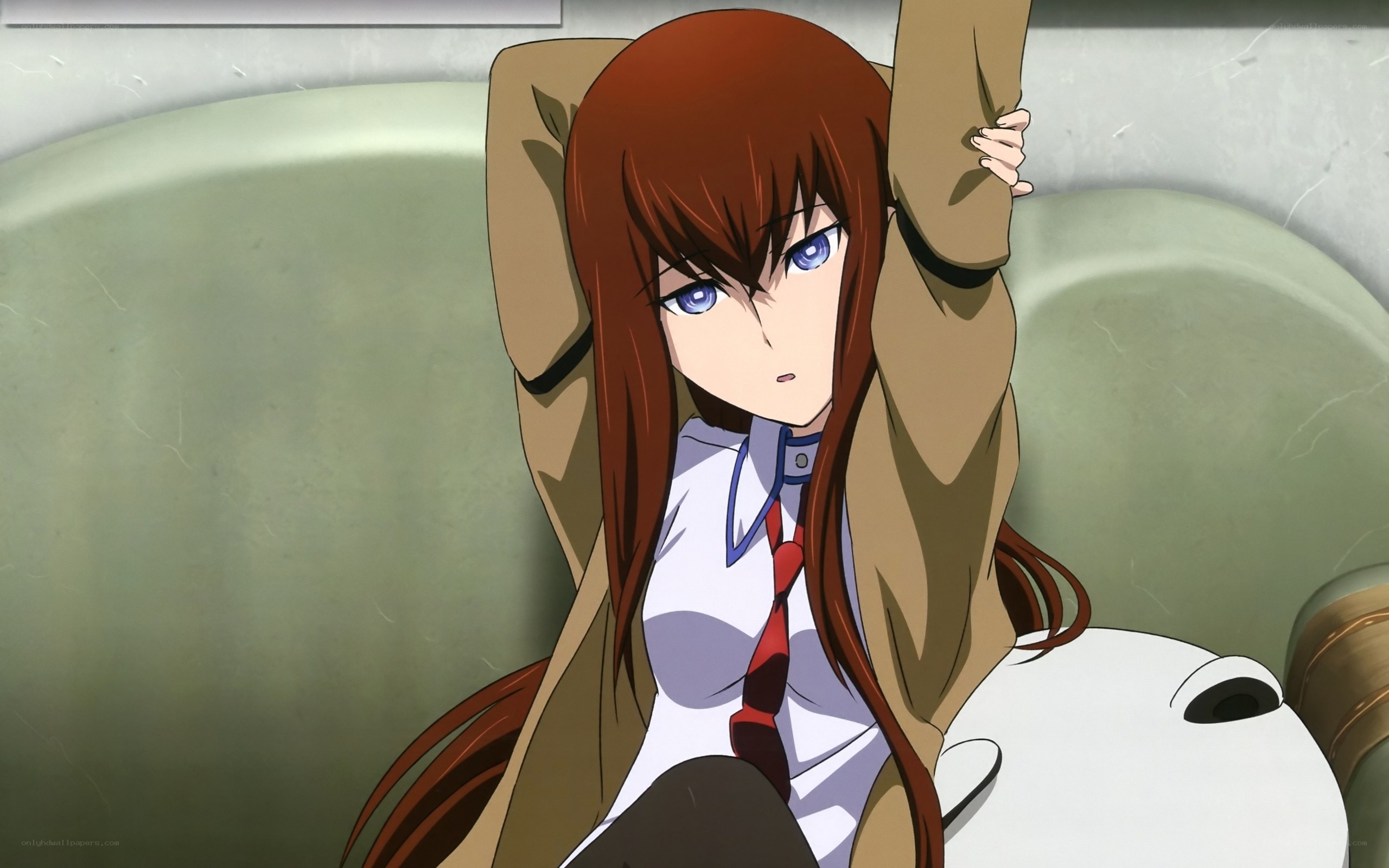 anime girl in school uniform