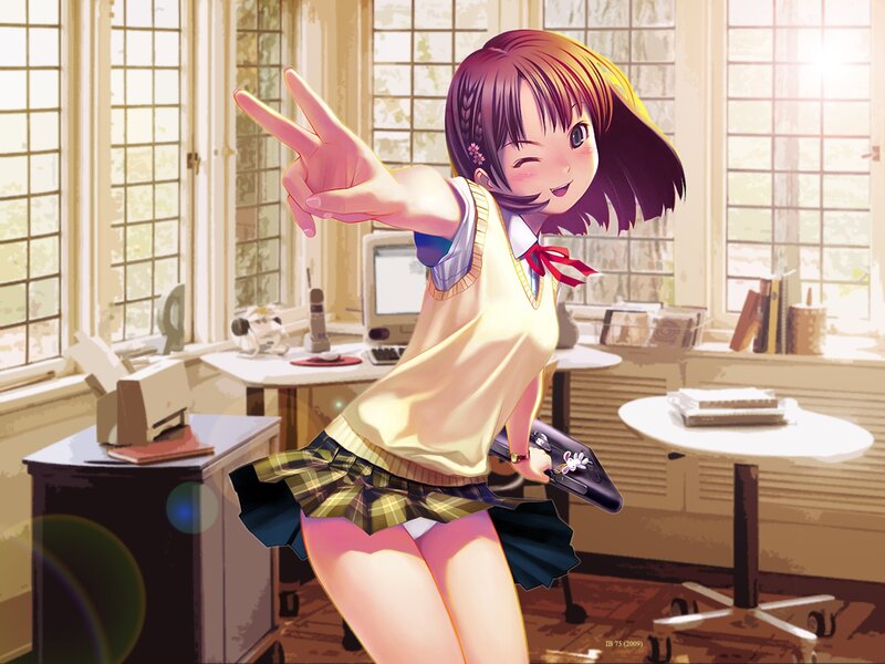 anime girl in school uniform
