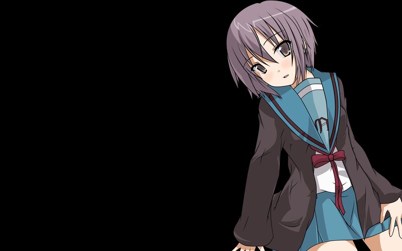 anime girl in school uniform