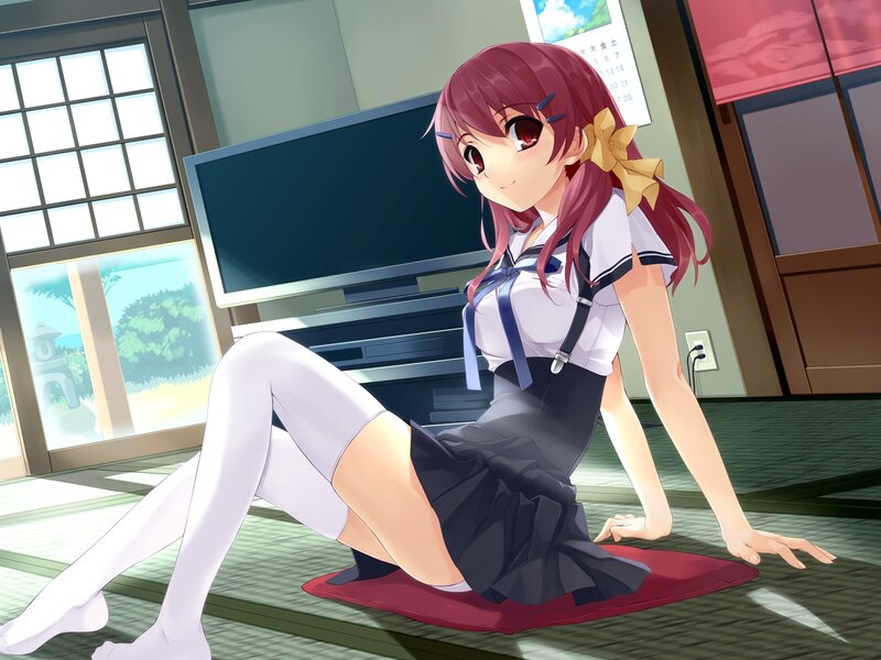 anime girl in school uniform