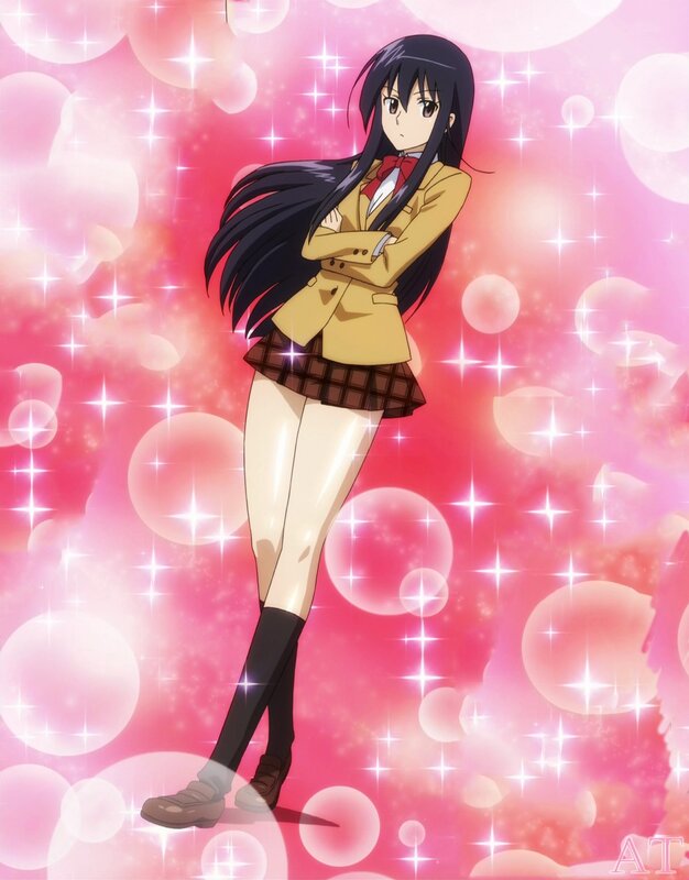 anime girl in school uniform