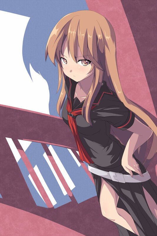 anime girl in school uniform