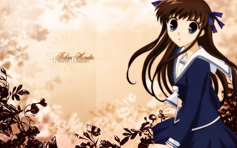 Anime girl in school uniform