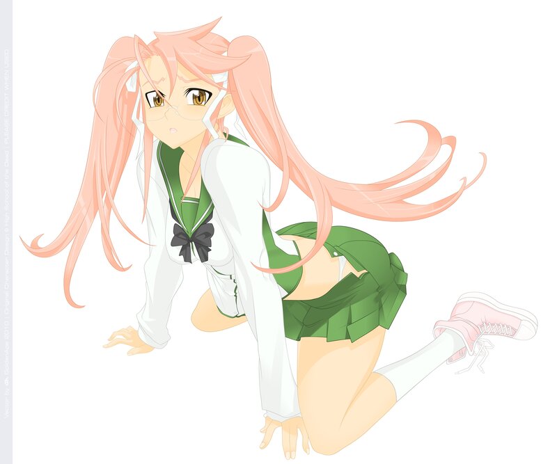 anime girl in school uniform