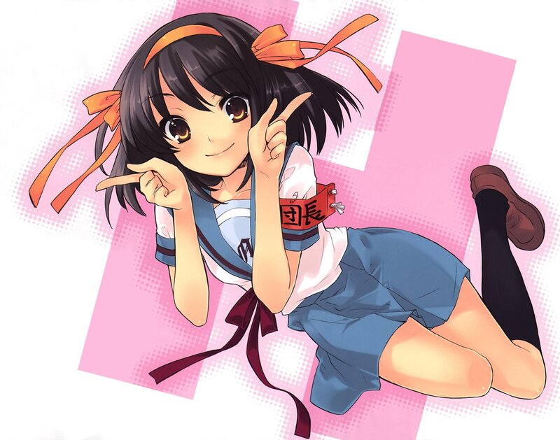 anime girl in school uniform