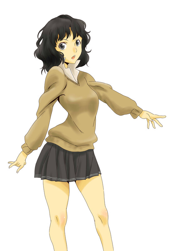 anime girl in school uniform