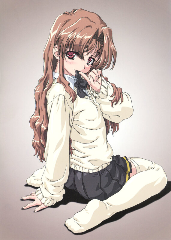 anime girl in school uniform