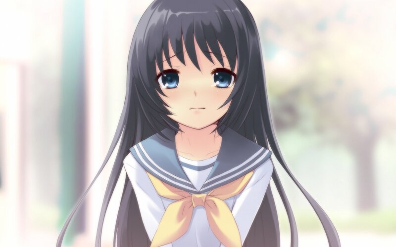 anime girl in school uniform