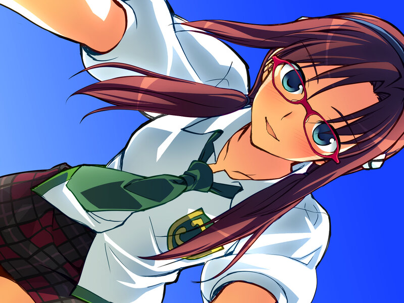 anime girl in school uniform