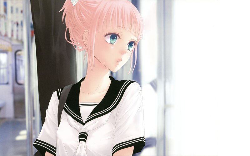 anime girl in school uniform