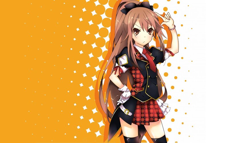 anime girl in school uniform